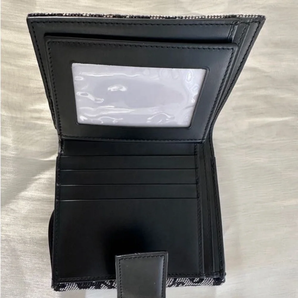 Dior Black and White Monogram Wallet